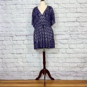 Free People Love Your Chaos Sheer Purple & Silver Mini Dress